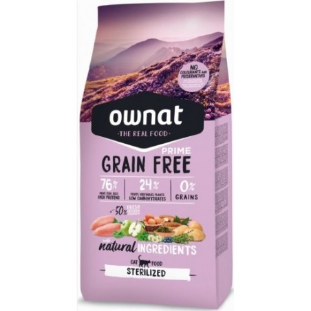 Ownat Chat Sterilized Grain Free (1 sac de 3kg ou de 8kg)