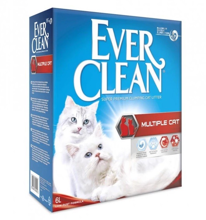 Litière Everclean Multichat agglomérante 6L