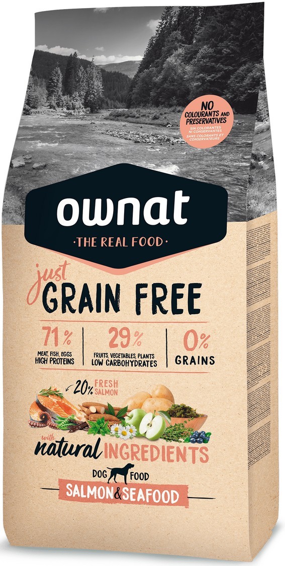 Ownat Just Grain Free Salmon & Seafood 14kg